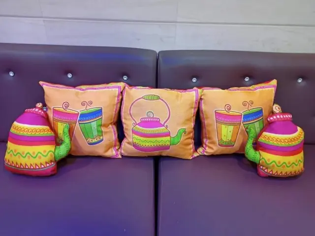 Restaurant themed cushion