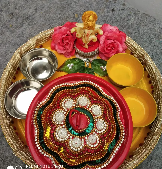 Haldi thali for wedding