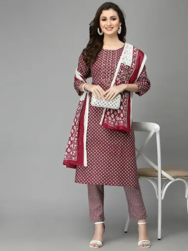 cotton kurta sets with dupatta online