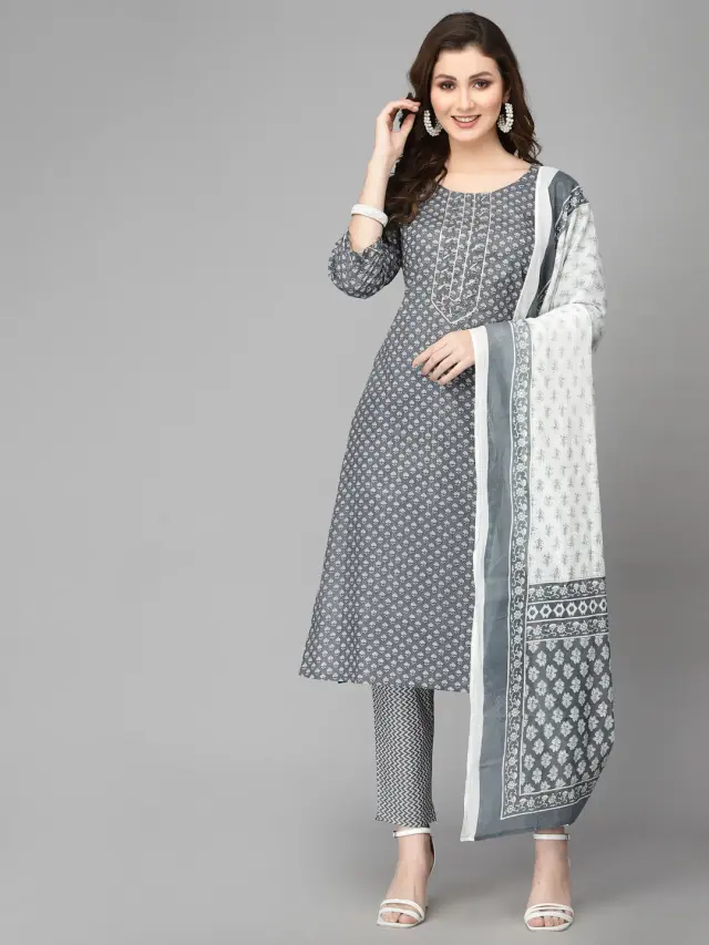 Gray Kurta Sets for women