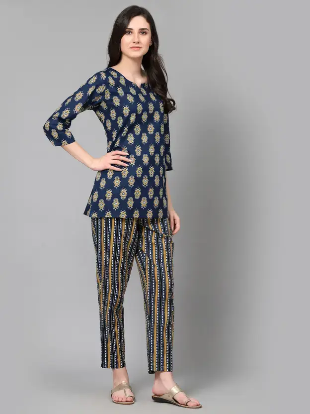 printed night suit for women