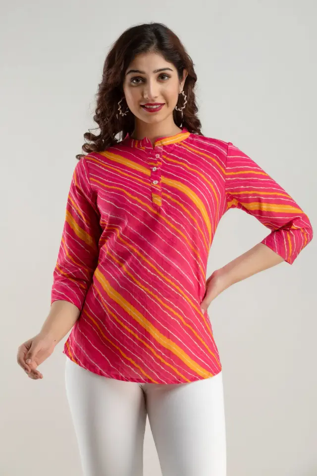 Lehariya Cotton Shirt for Girls