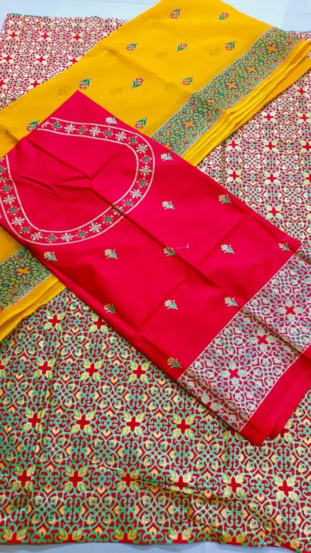 Buy Rajputi Foil Print Cotton suit India