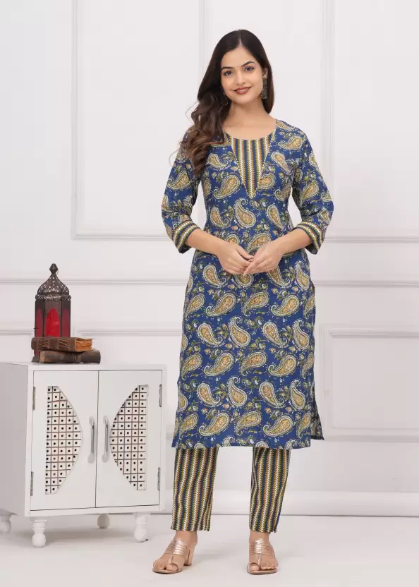 Pure Cotton Kurta Pant Set