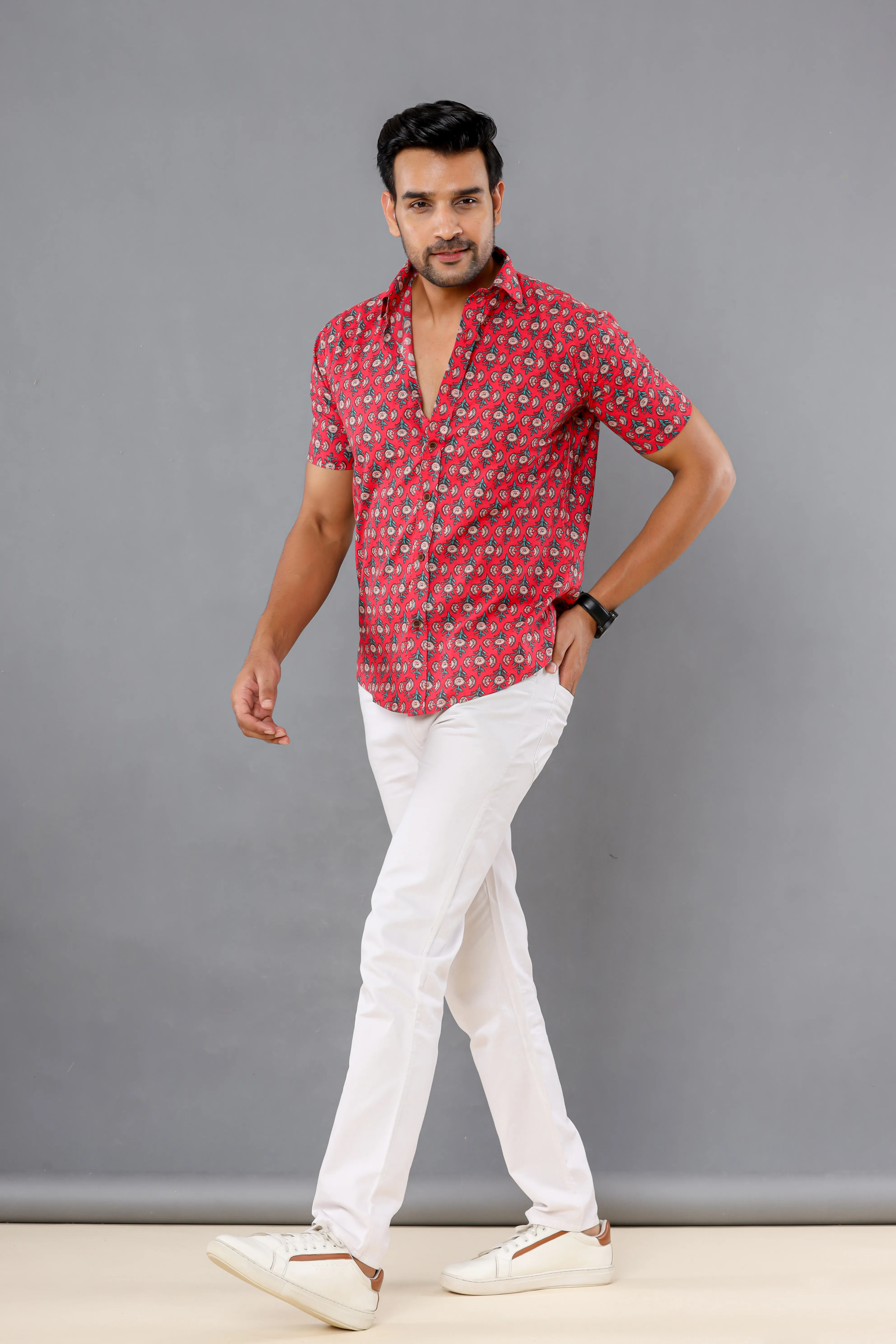 Pink Striped White Collar Signature Twill Shirt - Eton