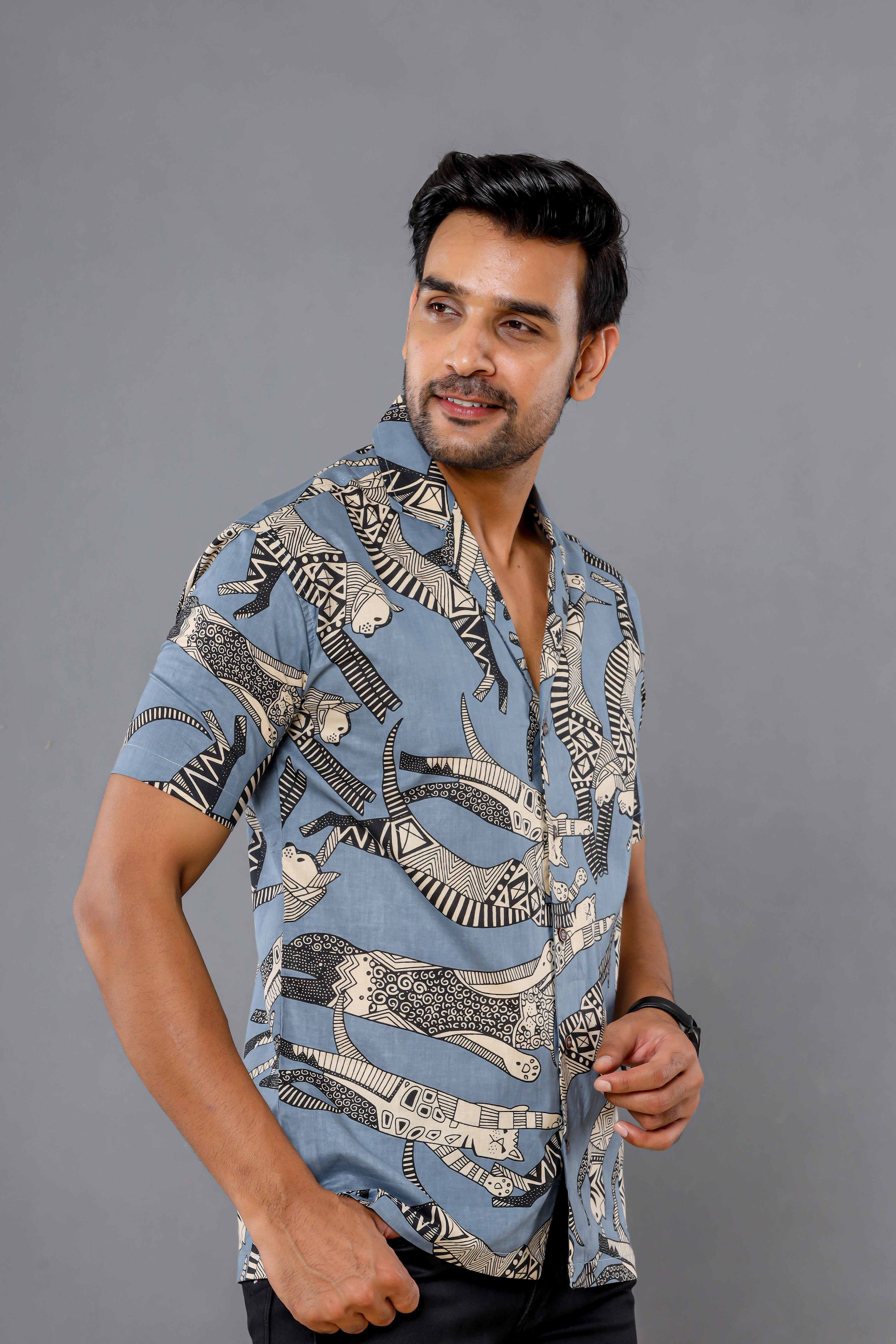 Purchase Newest Yellow Jaipuri Cotton Printed Shirt Online