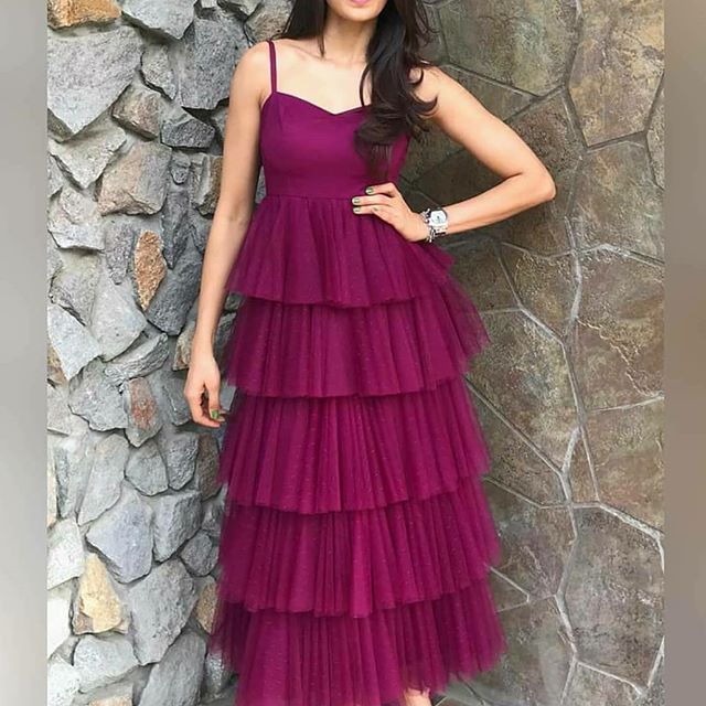 Party Wear Sleeveless Long Frill Gown with Fancy Belt at Rs 1999 |  Hirabaugh | Surat | ID: 25574930562